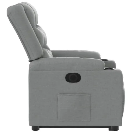 Fauteuil inclinable électrique gris clair tissu