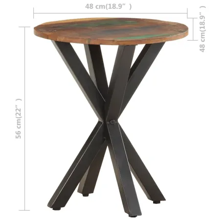 Table d'appoint 48x48x56 cm Bois de récupération massif