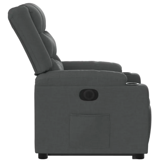 Fauteuil inclinable électrique gris foncé tissu