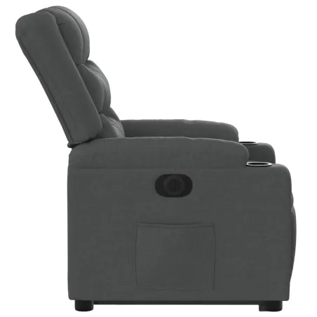 Fauteuil inclinable électrique gris foncé tissu