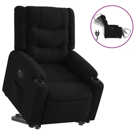 Fauteuil inclinable électrique noir tissu 2