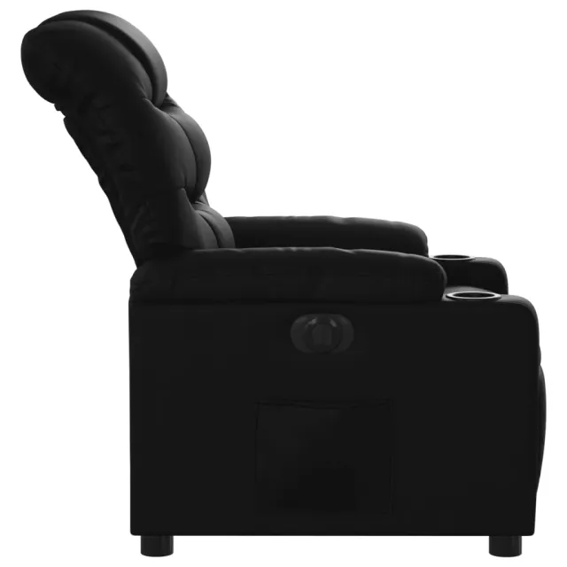 Fauteuil inclinable électrique Noir Similicuir