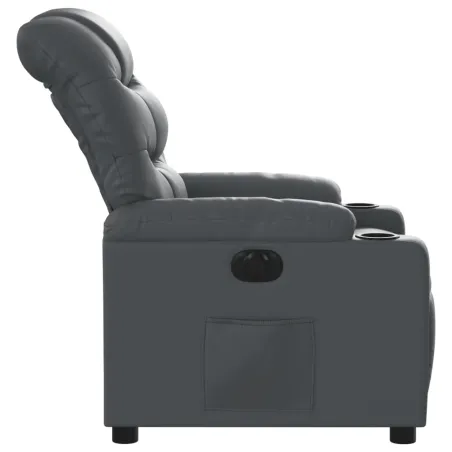 Fauteuil inclinable électrique Gris Similicuir