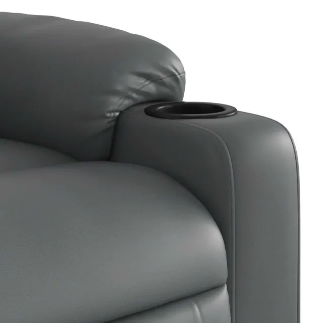 Fauteuil de massage inclinable électrique gris similicuir