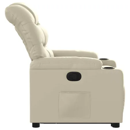 Fauteuil inclinable Crème Similicuir