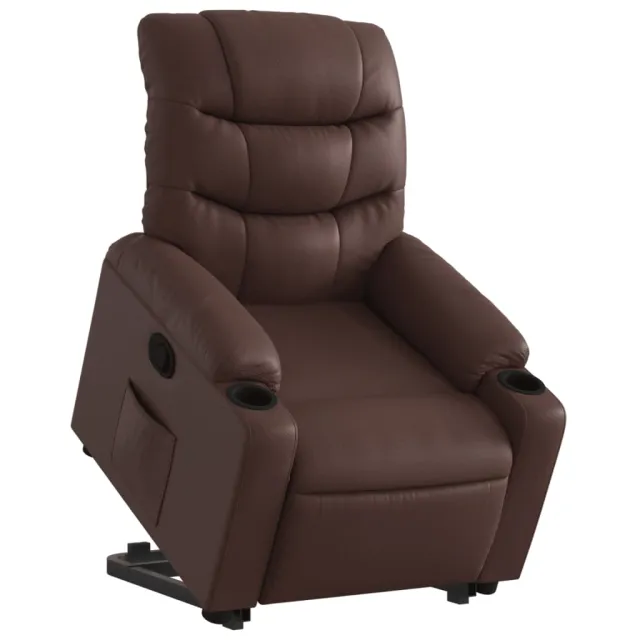 Fauteuil inclinable marron similicuir