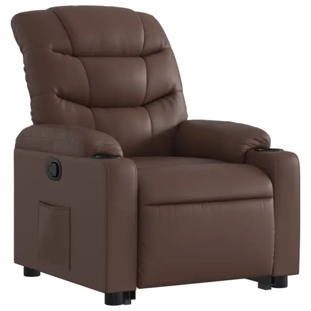 Fauteuil inclinable marron similicuir