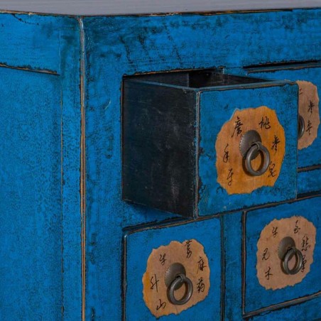 Ladenkast Alexandra House Living Blauw Elmhout 49 x 118 x 58 cm