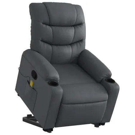 Fauteuil inclinable de massage Gris Similicuir