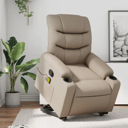 Fauteuil inclinable de massage Cappuccino Similicuir