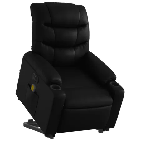 Fauteuil inclinable de massage électrique noir similicuir