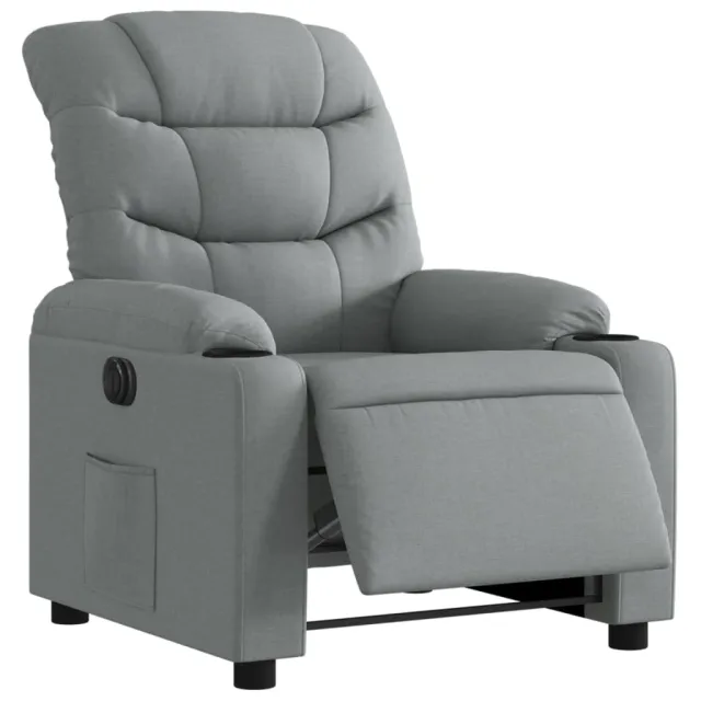 Fauteuil inclinable électrique Gris clair Tissu