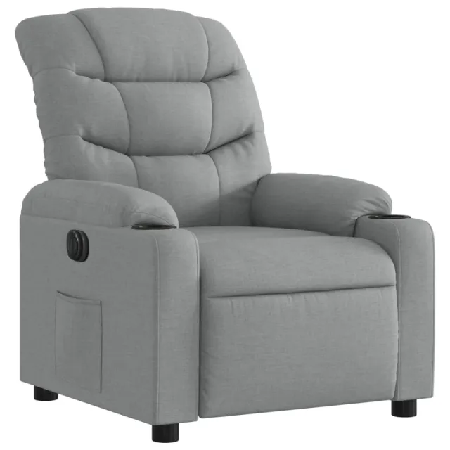 Fauteuil inclinable électrique Gris clair Tissu