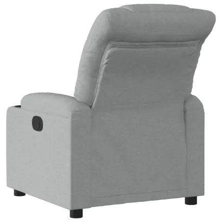 Fauteuil inclinable électrique Gris clair Tissu