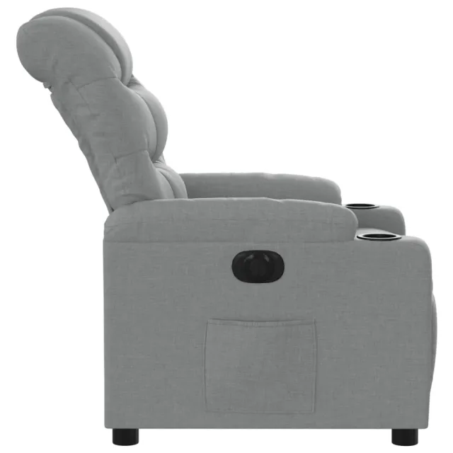 Fauteuil inclinable électrique Gris clair Tissu