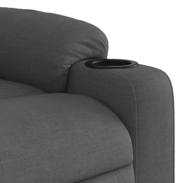 Fauteuil inclinable électrique Gris foncé Tissu