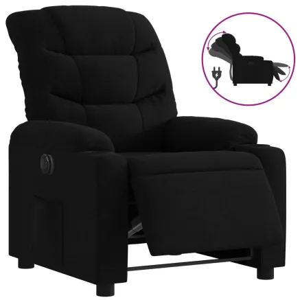 Fauteuil inclinable électrique Noir Tissu 2