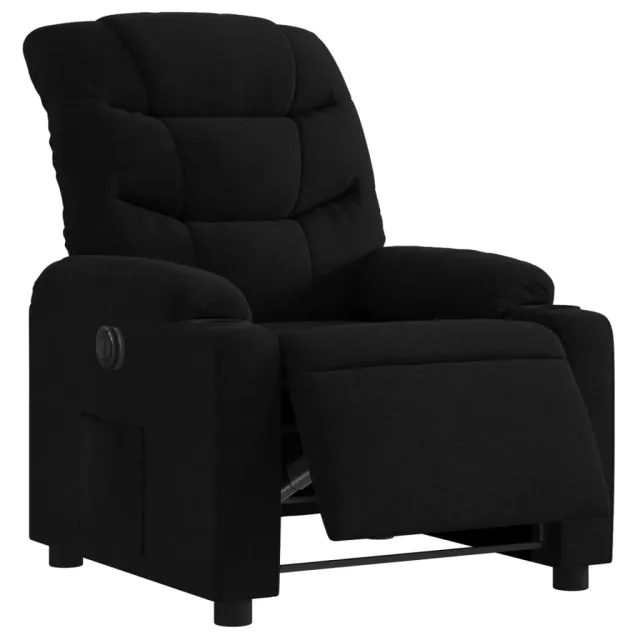 Fauteuil inclinable électrique Noir Tissu