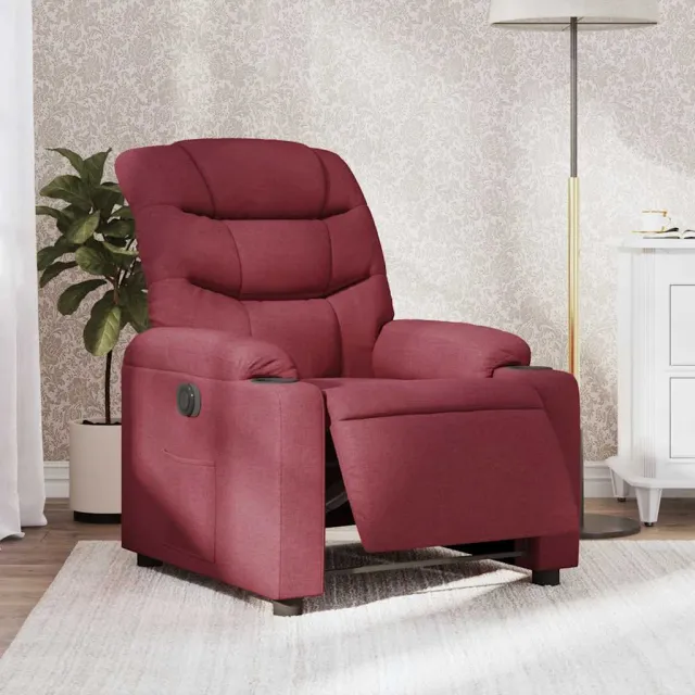 Fauteuil inclinable électrique Rouge bordeaux Tissu