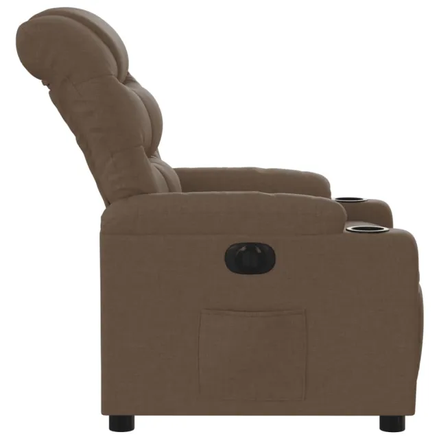 Fauteuil inclinable électrique Marron Tissu