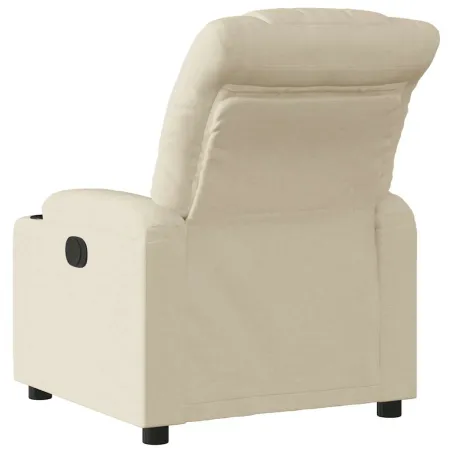 Fauteuil inclinable électrique Crème Tissu