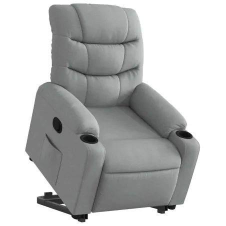 Fauteuil inclinable Gris clair Tissu