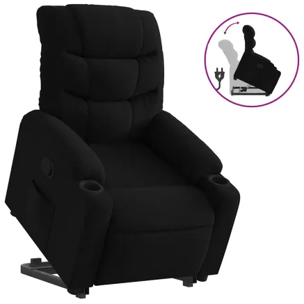 Fauteuil inclinable noir tissu 2