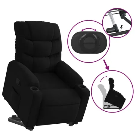 Fauteuil inclinable noir tissu