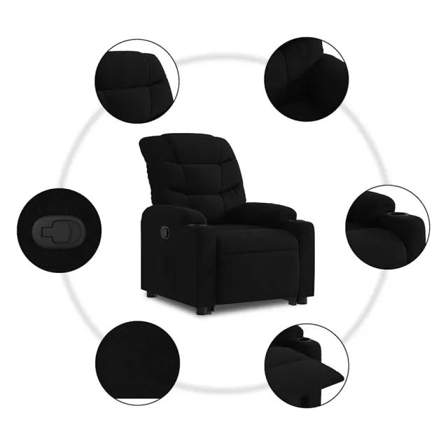 Fauteuil inclinable noir tissu