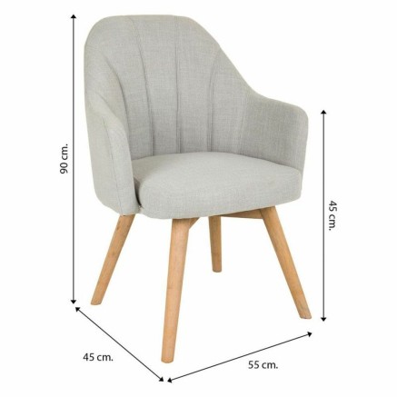 Keukenstoel Alexandra House Living Grijs 100 % polyester 45 x 90 x 55 2