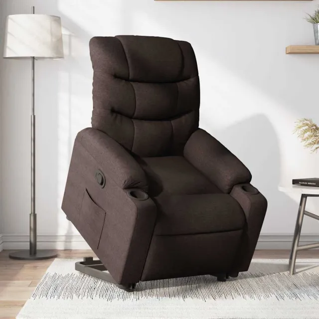 Fauteuil inclinable marron foncé tissu