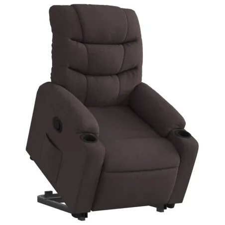 Fauteuil inclinable marron foncé tissu