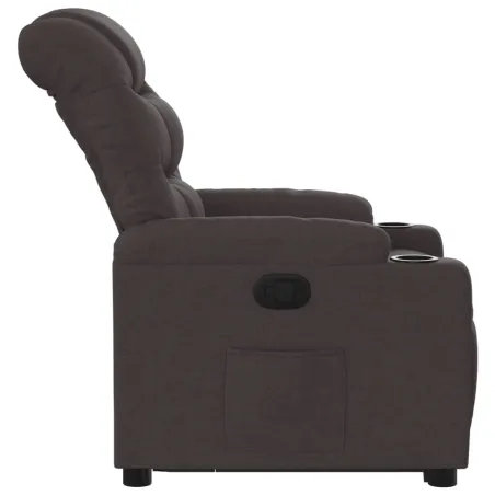 Fauteuil inclinable marron foncé tissu