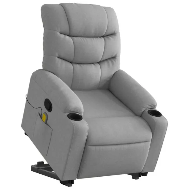 Fauteuil de massage inclinable Gris clair Tissu