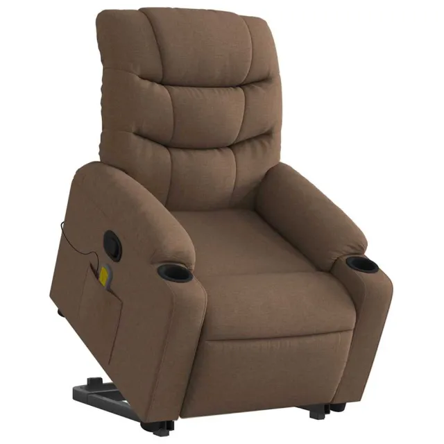 Fauteuil de massage inclinable Marron Tissu