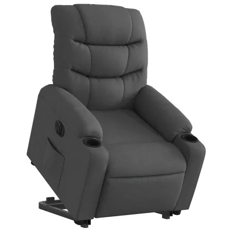 Fauteuil inclinable électrique gris foncé tissu