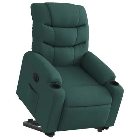 Fauteuil inclinable électrique vert foncé tissu