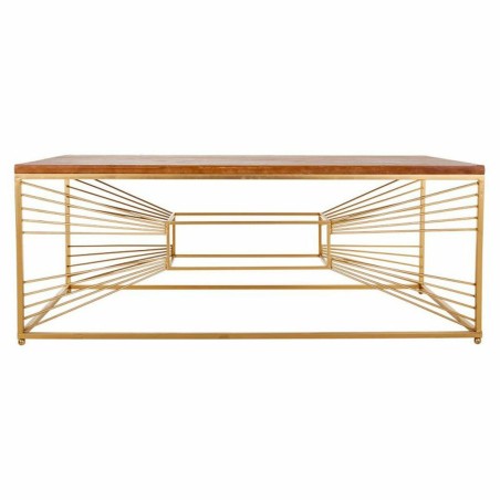 Mesa de Centro Alexandra House Living Oro Natural Hierro Madera de abe