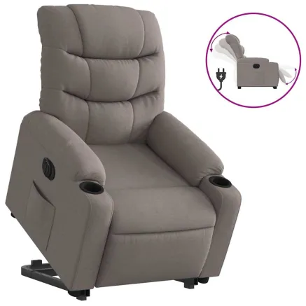Fauteuil inclinable électrique taupe tissu 2