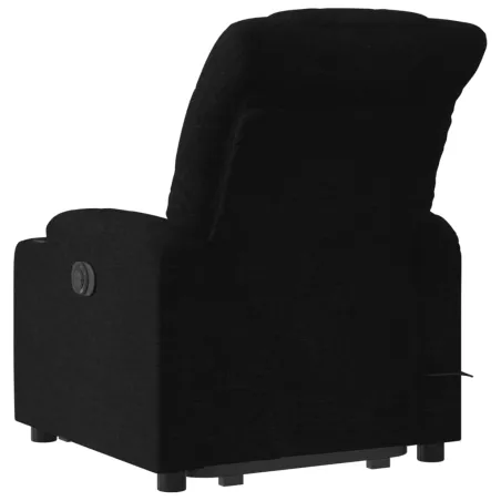 Fauteuil inclinable de massage électrique Noir Tissu