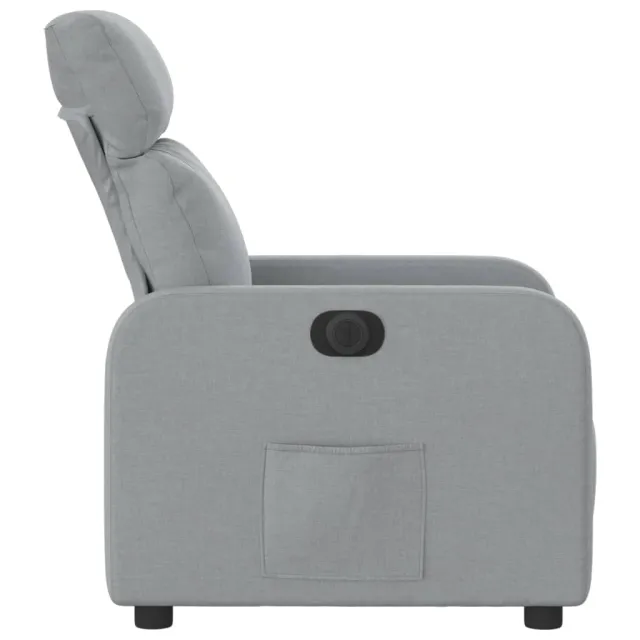 Fauteuil inclinable électrique Gris clair Tissu