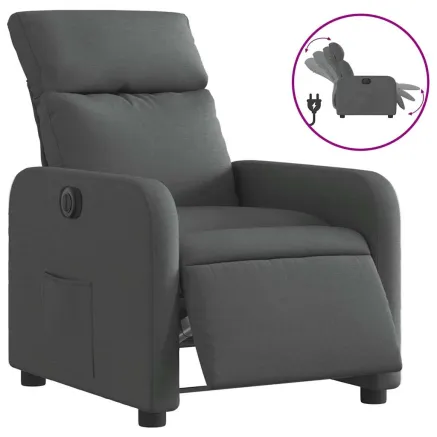 Fauteuil inclinable électrique Gris foncé Tissu 2