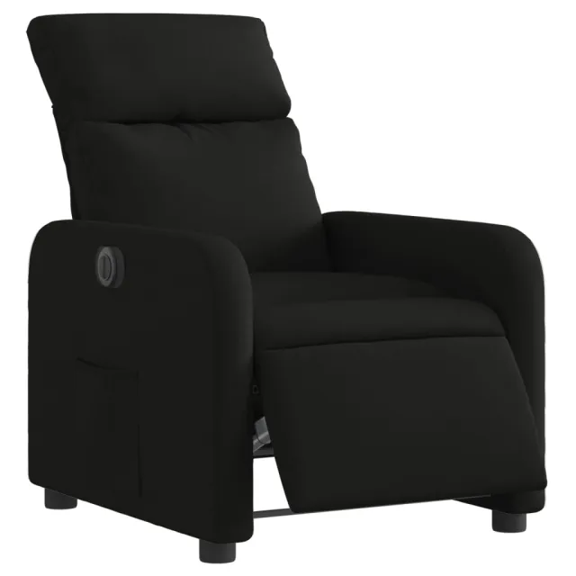 Fauteuil inclinable électrique Noir Tissu