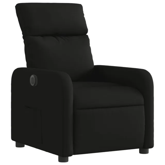 Fauteuil inclinable électrique Noir Tissu