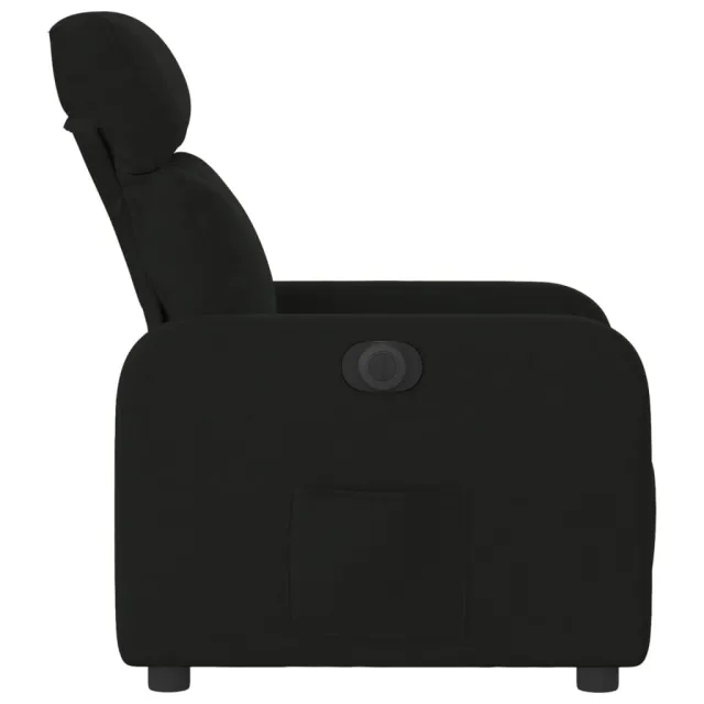 Fauteuil inclinable électrique Noir Tissu