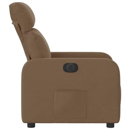 Fauteuil inclinable électrique Marron Tissu