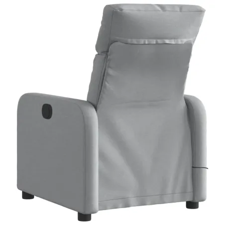 Fauteuil de massage inclinable électrique gris clair tissu