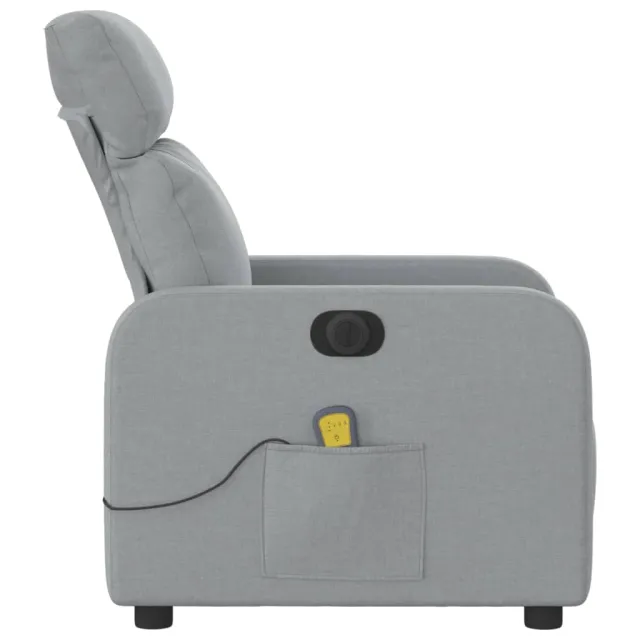 Fauteuil de massage inclinable électrique gris clair tissu