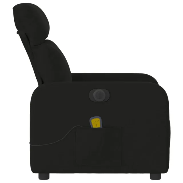 Fauteuil de massage inclinable électrique Noir Tissu