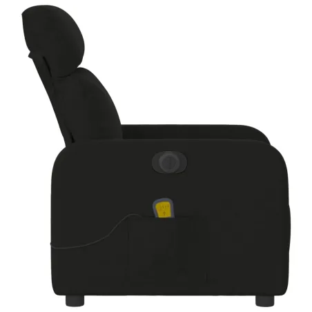 Fauteuil de massage inclinable électrique Noir Tissu